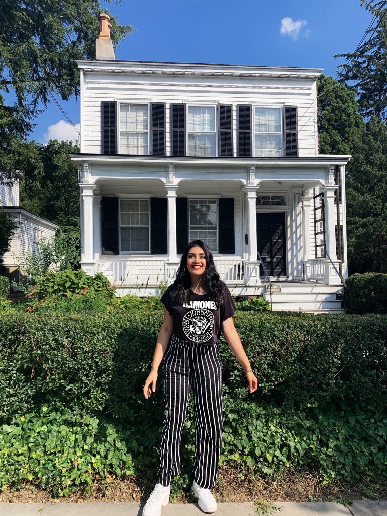 Fernanda in front of Einstein's house